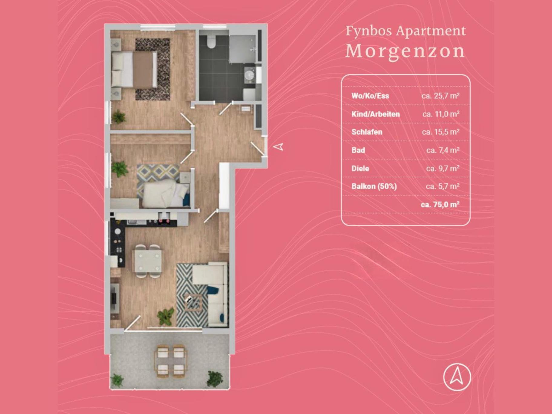 شقة Fynbos Penthouse Deluxe, Balkon, Parkplatz اشتراوبينغ المظهر الخارجي الصورة